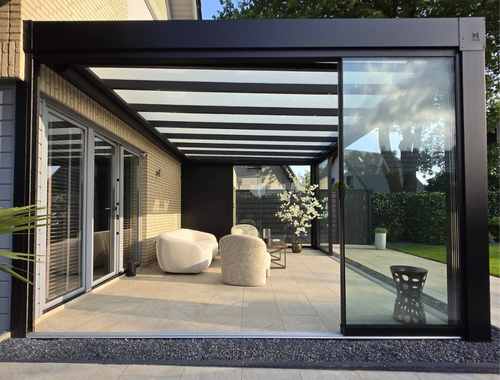 Aluminium Cube veranda aan huis, geschikt voor alle seizoenen valk dak