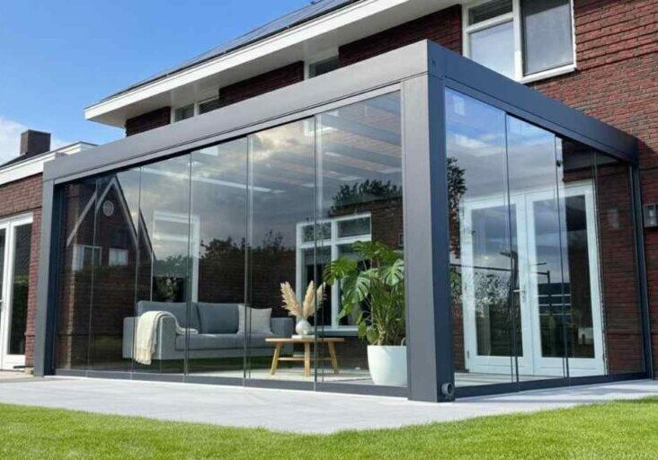 glazen serre cube glas wanden